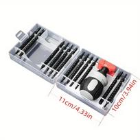 1pc 26-in-1 Adjustable Length Ratchet Screwdriver Set Metal Multi-Batch Head Labor-saving Tools Multifunctional Screwdriver gray