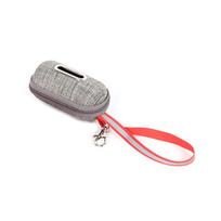 Portable Pet Dog Poop Bag Dispenser Puppy Pick-Up Bags Holder Pouch with Rope Cleaning Waste Garbage Box tamsiai pilka spalva