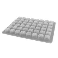 Silicone Letter Number Mold 48 Cells Soft Candy Chocolate Baking Cube Molds Multifunctional Baking Pan For Cake Decor gray