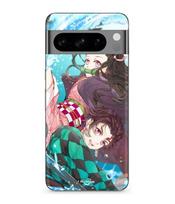 Case - MANIACASE - Google Pixel 8a Pro - Silicone - Soft - Demon Slayer juoda