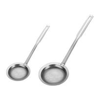 1/2Pcs Stainless Steel Fine Mesh Colander Spoon Strainer Oil Filter Food Strainer with Handle Extra Fine Mesh Strainer Kitchen Gadget for Soups 1 Set