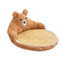 Cat Dog Bed Cooling Summer Mat Pad for Dogs Cat Blanket Sofa Breathable Kennel for Small Medium Large Dogs Cat Accessories S 50X50CM brown