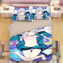 Kawaii Izumi Sagiri 3D Anime Print Bedding Set Duvet Covers Pillowcases Comforter Bedding Sets Bedclothes Duvet Cover 70x133cm 2pcs