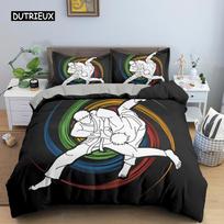 Sport Player King Queen Duvet Cover Skiing Action Bedding Set Teens Adults Extreme Sport Soft Black 2/3pcs Polyester Quilt Cover EU single(135x200cm)