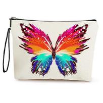New Colorful Butterfly Makeup Bag Home Zipper Toilet Storage Bag Student Stationery Pencil Bag balta