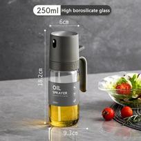 Oil Spray Bottle 250ml High Borosilicate Glass Cooking Oil Dispensers Olive Oil Sprayer Mister for Air Fryer Salad Baking juoda