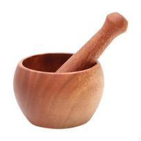 And Pestle Set, Garlic Masher Multipurpose Spice Grinder Manual for Ginger, S brown