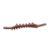 Full Body Massage Back Roller Handheld Gua Sha Wooden Scraping Rod for brown