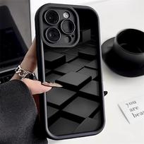 Telefono dėklas, skirtas iPhone 11 13 12 14 15 16 Pro Max 7 8 Plus XR XS Max Samsung A55 S24 S23 A02S Redmi 9 13C 9A 10 A3 OPPO A15S A16 A17 A18 A38 A53 A54 A31 SamSung M40S juoda