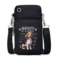 Women's Phone Bag I'm Not Lazy Just Print Wallet Handbag on Power Saving Mode Lazy Beagle Dog Small Crossbody Bag