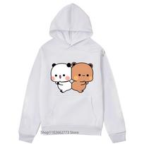 Bubu Dudu Hoodies Kawaii Bubu Dudu Graphic Sweatshirts Cute Panda Bear Clothes Cartoon Women Casual Funny Korean Pullover S