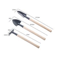3 vnt. Sodo Mini Kultivavimo Persodinimo Rinkinys Augalams Daigams Sukulentams Persodinti Kastuvas Grėblys Kastuvas Gręžimo Tręšimo Įrankis 3pcs gray