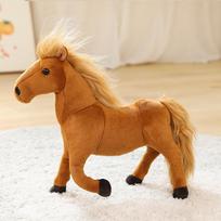 Cute Imitation Horse Plush Toy Doll Pony Doll CHILDREN'S FESTIVAL Gift High-quality Material Sweat Blood Horse White Horse