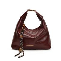 Autumn And Winter Popular Fashion Retro Portable Dumpling Bag Women'S Autumn And Winter Tide Versatile Shoulder Messenger Bag 23*8*23 juoda