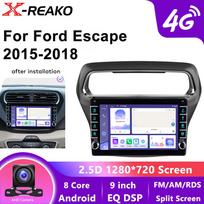 Android 13 Car DVD Radio For Ford Escort 2015-2018 Stereo Head Unit Multimedia Player GPS 4G 8Core Navigation No 2din DVD QLED Screen HDR 8 core 4GB+64GB