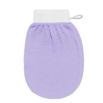 1pc Deep Exfoliating Mitt - 100% Viscose Fiber Scrub Glove for Cleaning Skin and Sloughing Off Dead Skin and Dirt violetinė