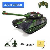 Naujas 1/12 RCTank Toy Launch visureigio vikšro nuotolinio valdymo automobilio įkraunamas kovinis hobis žaislas, tinka berniukams, vaikams Dovana tėvams ir vaikams 32cm žalia