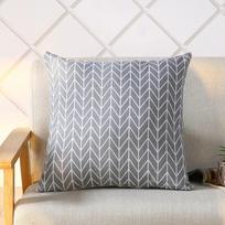 Japanese Zephyr Pillow Case Sofa Throw Pillow Cover Flax Wind Imitate Linen Fabric 450mm * 450mm gray