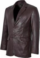 Dark Brown Men Genuine Lambskin Soft Leather Blazer Coat Handmade Stylish Formal S tamsiai ruda spalva