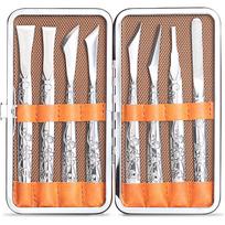 8PCS/set Leather Craft Skiving Sharp Handle Knife Leather Craft Handwork DIY Tool