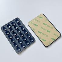 Double Side Silicone Suction Pad For Mobile Phone Fixture Suction Cup Backed Adhesive Silicone Rubber Sucker Pad For Fixed Pad juoda