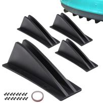 Rear Bumper Spoiler Shark Fin Diffuser Kit Triangular Rear Lip Spoiler Splitter Rear Bumper Protection For Most Cars Sedans