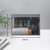 Portable Black Nylon Mesh Makeup Bag for Travel: Lipstick & Cosmetic Storage black