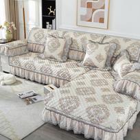 Sofa Cover Four Seasons Universal Jacquard European Style New Chinese Style e All-inclusive Fabric Non-slip Sofa Cushion 70x70 gray