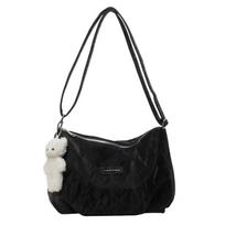 New versatile elegant simple high-end tote bag  soft light leather  large capacity crossbody tote bag gray