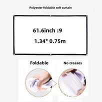 Xinyou Foldable Polyester Projector Screen – 100/120 Inch, Portable HD with Hook, for Outdoor Use Thin (60 inches 16:9)