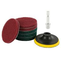 Power Scrubber Scouring Pad Rotary Tool Fitting Electric Soft Drill Pad Tubs Glass Stone Tile Cleaning Kit for Polishing Machine 4 inches black
