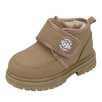 Botas Para Niña Children Shoes Simple Velvet Warm Cotton Shoes Designer New Anti Slip Girl Sneakers Waterproof Baby Snow Boots 21insole13.5cm chaki
