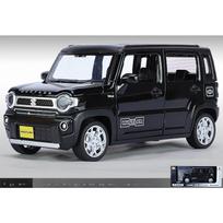 1/22 Suzuki Hustler Žaislinis modelis Automobilis Ketus 6 Atidaromos durys Garsas Šviesa Lydinio kėbulas Mainan Atitraukiamas Berniukas Šventinė dovana 1/22-Size:15.5*9*7.5cm juoda