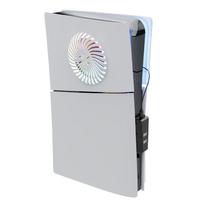 IPLAY dangteliai su RGB šviesos juosta, skirti PlayStation 5 Slim disko / skaitmeninei versijai, ir vėdinimo anga balta