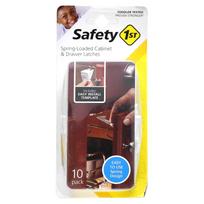 Safety 1st, Spyruokliniai spintelių ir stalčių užraktai, 10 vnt. gray