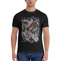Striker Demon - Helluva Boss T Shirt Men Cotton Funny T-Shirt Crewneck Hazbin Cartoon Hotel Tee Shirt Short Sleeve Tops S juoda