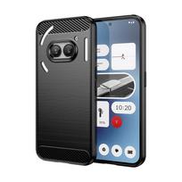 Dėl nieko Telefono 2a Dėklas Nieko Telefono 2a Dangtis Atsparus Smūgiams Prabangus Šlifuotas TPU Apsauginis Telefono Atgalinis Dėklas niekam Telefonas 2a Nothing Phone 2a juoda