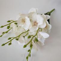 Šilkinės orchidėjos Dirbtinės gėlės Dirbtinės Phalaenopsis Imitacija Vestuvių dekoracijos Namų biuro stalo dekoras mėlyna