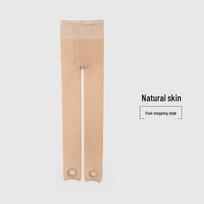 Women's Natural Nude Feel Double-Layer Leggings: Skin Tone, Velvet-Thickened, Autumn/Winter, Spring Style Pantyhose. Footsteps, Thin velvet