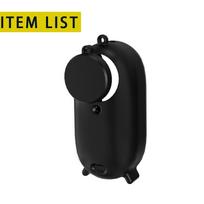 Insta360 GO 3 silikono dėklu grūdinto stiklo ekrano apsauginė plėvelė objektyvo dangtelis nešiojimo krepšys, skirtas Insta 360 GO 3 fotoaparato priedams black