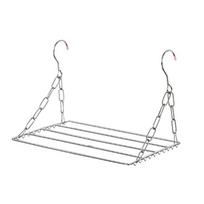 Balcony Folding Shoe Drying Rack Clothes Airer Stainless Steel Laundry Underwear G5AB white