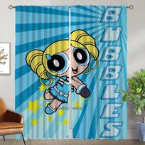 Blackout Curtain for Room 2 Panel The Powerpuff Girles Anti-mosquito Curtains Shades Halloween Decoration Tulle for Bedroom Home W50xH70cmx2pcs-CL