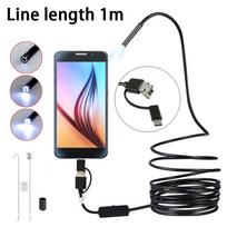 Endoskopinė kamera USB-C borescope tikrinimo kamera su 6 LED lemputėmis, lanksti vandeniui atspari gyvatės kamera, skirta OTG Android telefono asmeniniam kompiuteriui