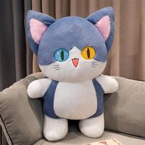 Transform Blue Shark Cat Plush Toys Stuffed Cute Cat Doll Animal Pillow Soft Cartoon Cushion Kids Christmas Gift 35cm