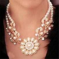 Women's Bohemian Flower Pendant Necklace Choker Jewelry Gift ARI