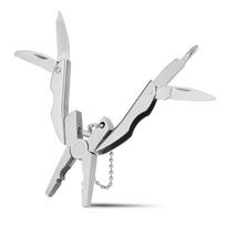 DIYWORK Multitool Pliers Knife Screwdriver Keychain Outdoor Portable Hand Tool Multi Tool Mini sidabras