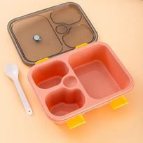 Japoniško stiliaus maisto dėžutė Maistinio plastiko Mikrobangų krosnelė Suaugusiųjų skyriai Pietų dėžutė su stalo įrankiais Nešiojami maisto konteineriai red