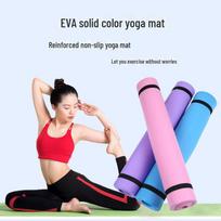 Eva Non-Slip Yoga Mat - Eco-Friendly, Thick, Non-Toxic for Men & Women, Perfect for Fitness, Picnic, Camping, and Outdoor Home Use. 173*61*0.3cm with elastic band žalia