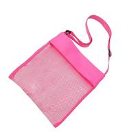 Paplūdimio krepšys tinklinis maišelis žaislų maišas nailoninis didelės talpos patogus plaunamas daugiafunkcis vaikams vandens žaidimų reikmenys rožinė raudona spalva