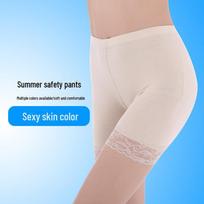 Langsha besiūliai nėriniuoti bokseriai nuo nuogo kūno One size [within 130 catties] juoda
